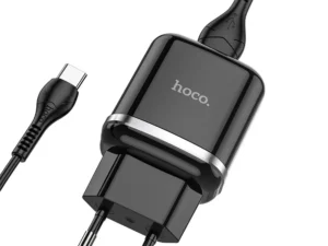 HOCO travel charger USB A + cable USB A to Type C QC3.0 3A 18W N3 black