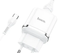 HOCO travel charger USB A + cable USB A to Type C QC3.0 3A 18W N3 white