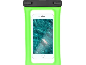 Vízálló mobiltelefon-táska műanyag záróelemmel – AIRBAG, zöld