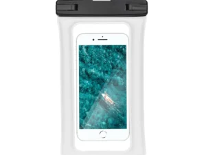 Waterproof bag for mobile phone with plastic closing AIRBAG creamy white