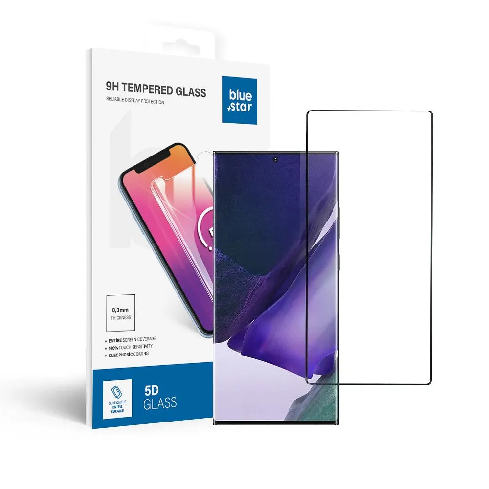 Tempered Glass Blue Star - SAMSUNG Galaxy Note 20 Ultra Full Face (full glue/small size) - black Tempered Glass Blue Star - Image 7
