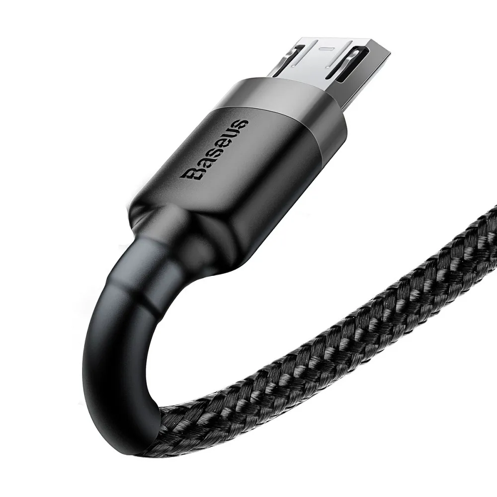 BASEUS cable USB A to Micro USB 2,4A Cafule CAMKLF-AG1 1 m black gray - Image 4