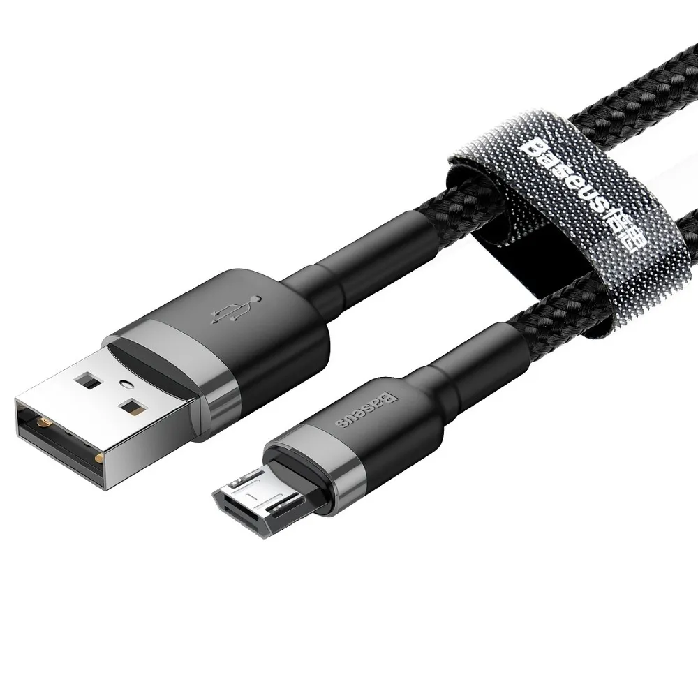 BASEUS cable USB A to Micro USB 2,4A Cafule CAMKLF-AG1 1 m black gray