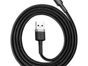 BASEUS cable USB A to Lightning 2.4A Cafule CALKLF-BG1 1 m black gray