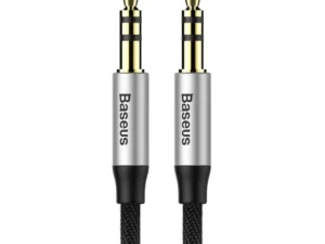BASEUS cable AUX Jack 3,5 mm (male) to Jack 3,5 mm (male) CAM30-CS1 1,5 m black silver