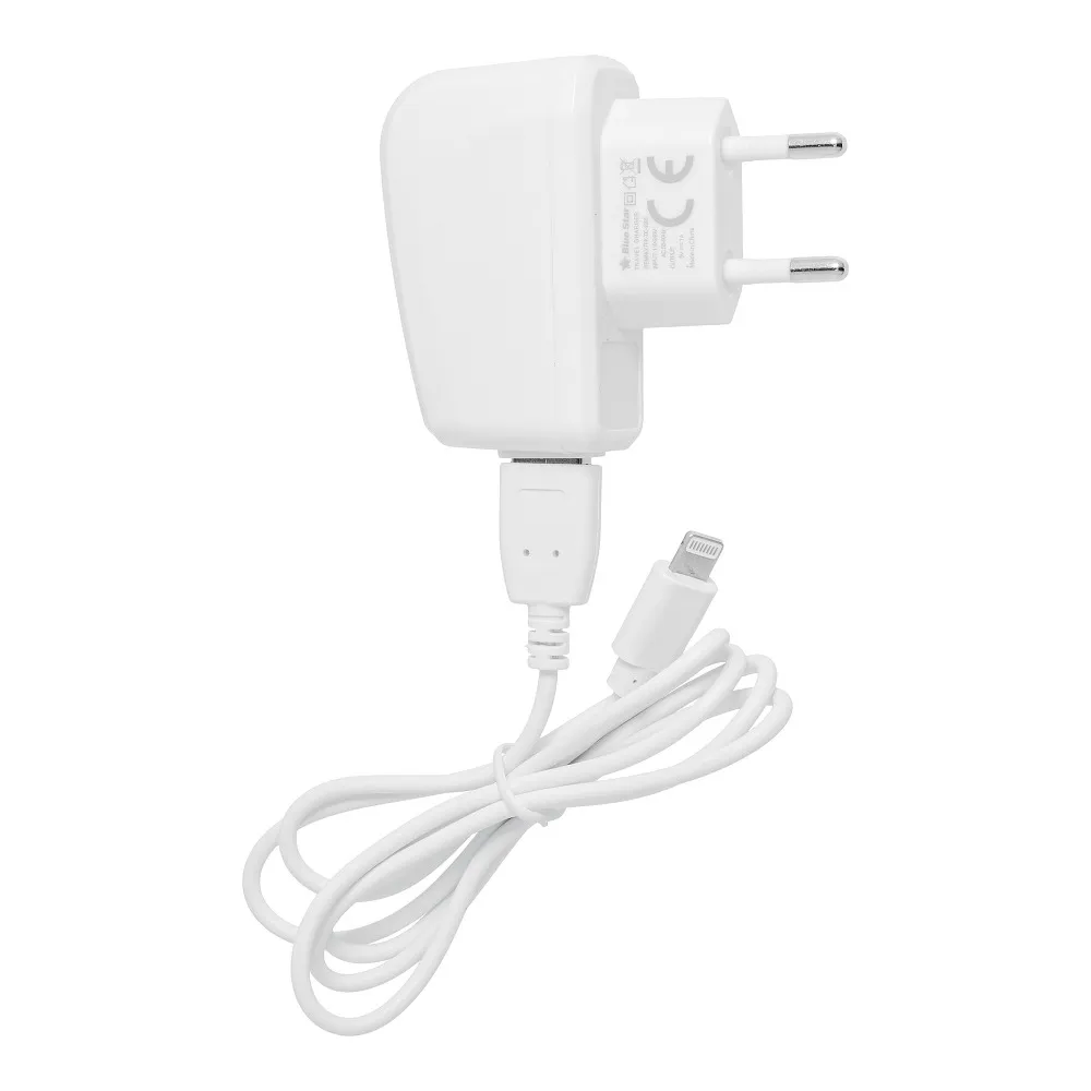 Telefontöltő Blue Star Lite USB A 1A 5W + USB A - Lightning kábel TFK-TC-1095B fehér - Image 3