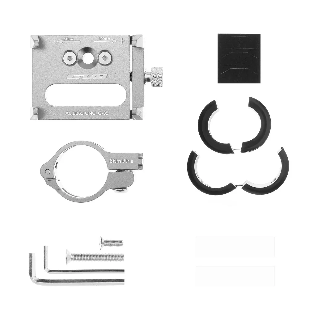 GUB bike holder for mobile phone G85 Aluminium silver - Image 5