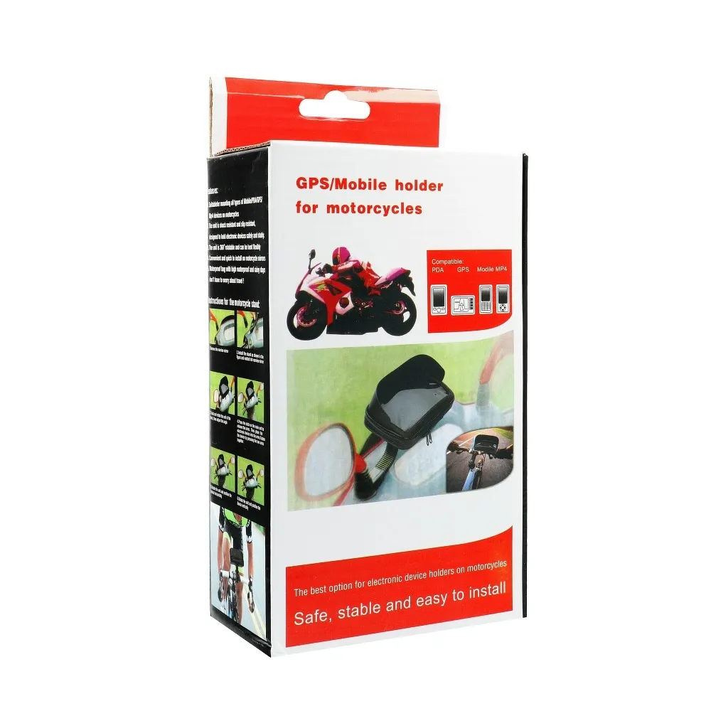 Bike holder waterproof with zip and hood ( 4,8" - 5,5" ) black - Image 7