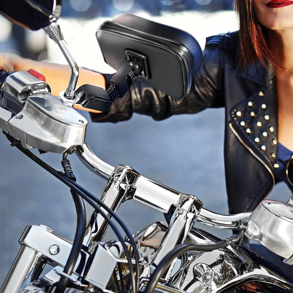 Motorcycle holder waterproof with zip and hood ( 5,5" - 6,3" ) black - Image 4