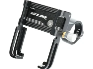 GUB bike holder for mobile phone + silicone bandage P10 Aluminium black