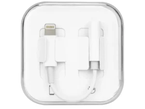 Adapter AUX Lightning (male) to Jack 3,5 mm (female) BOX white