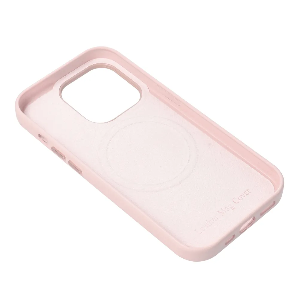 LEATHER MAG COVER case for IPHONE 16 sand pink - Image 2