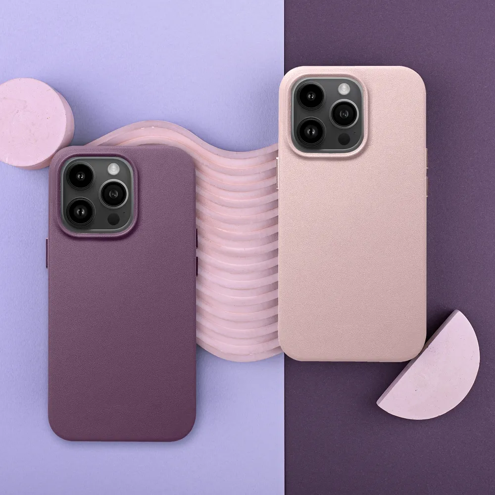 LEATHER MAG COVER case for IPHONE 16 Pro sand pink - Image 6