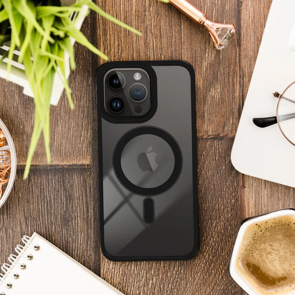 COLOR EDGE MAG COVER case compatible with MagSafe for IPHONE 16 Plus black - Image 4