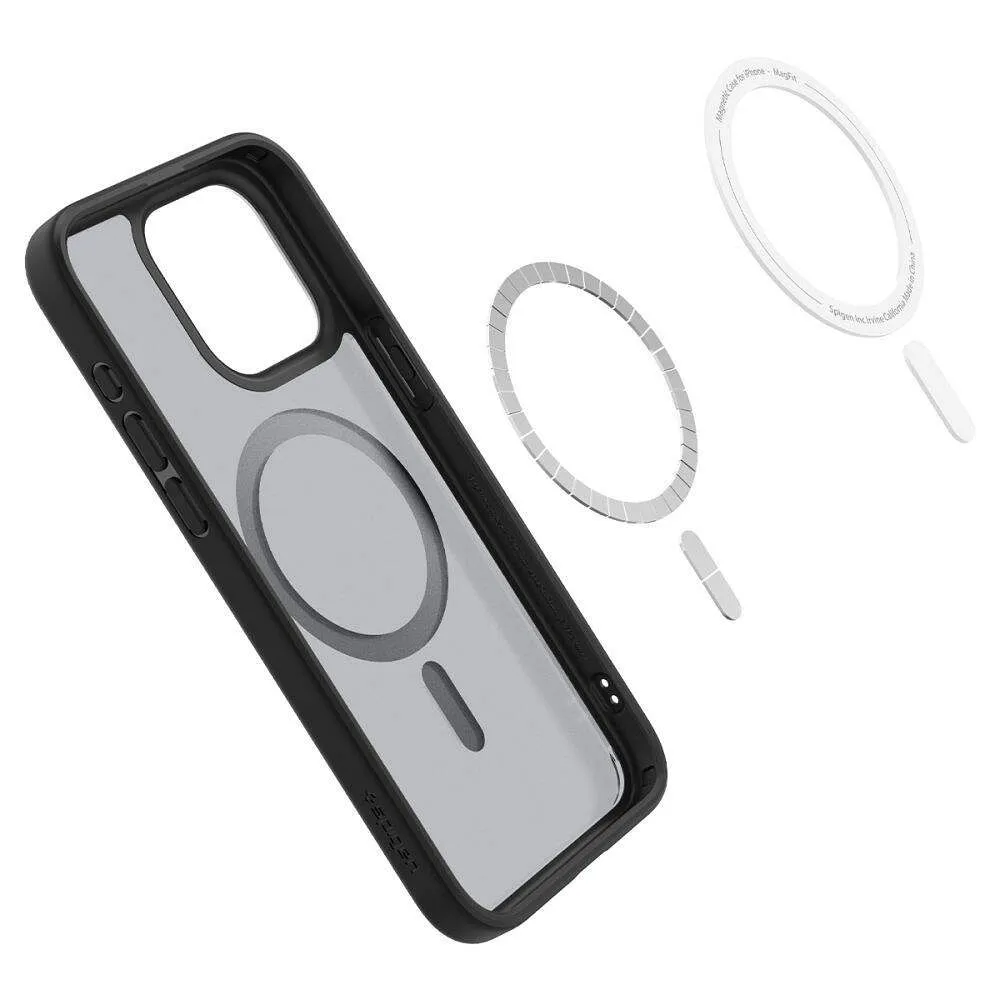 Case SPIGEN Ultra Hybrid Mag compatible with MagSafe for IPHONE 16 Pro frost black - Image 22