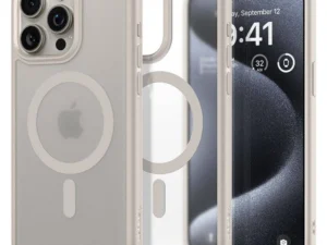 Case SPIGEN Ultra Hybrid Mag compatible with MagSafe for IPHONE 16 Pro Max frost natural titanium