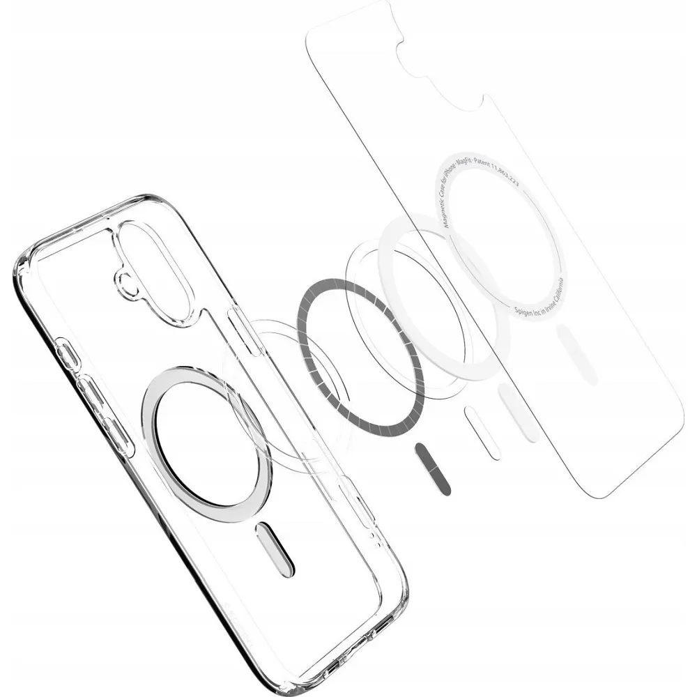 Case SPIGEN Ultra Hybrid Mag compatible with MagSafe for IPHONE 16 white - Image 6