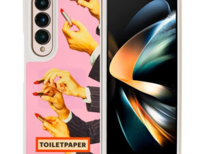 Samsung Galaxy Z fold4 Toiletpaper rúzs mintás gyári tok, rózsaszín (GP-FPF936AMCPY)