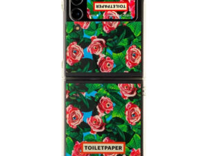 Samsung Galaxy Flip4 Toiletpaper rózsa mintás gyári tok, zöld (GP-FPF721HICGY)