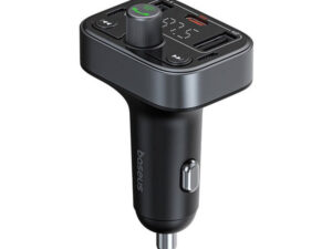 Baseus S-09 Pro, Bluetooth FM Transmitter, töltő, kihangosító fekete