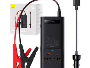 Baseus autós inverter 300W, 220V, fekete (CN / EU)