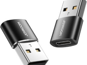 Joyroom S-H152 USB-A-USB-C adapter fekete (2db)
