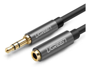 Ugreen AUX 3.5mm mini jack hosszabbító kábel, 1m, ezüst