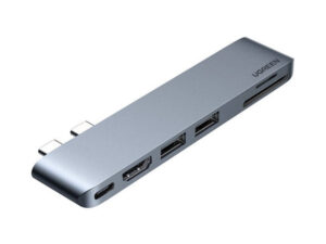Ugreen CM380 6in1 USB-C hub adapter, MacBook Air / Pro, szürke
