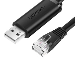 Ugreen CM204 USB-A - RJ45 konzolkábel 1,5m, fekete