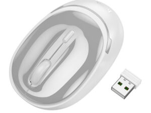 Hoco GM34 wireless vezeték nélküli egér, 2,4G 1600dpi, szürke-fehér