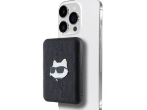 Karl Lagerfeld Embossed Choupette Head MagSafe kompatibilis Power bank / külső akkumulátor, 5000mAh, fekete