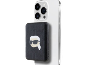 Karl Lagerfeld Embossed Karl Head MagSafe kompatibilis Power bank / külső akkumulátor, 5000mAh, fekete