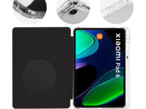 OBAL:ME MistyTab Xiaomi Pad 6 oldalra nyíló, kitámasztható tok, fekete