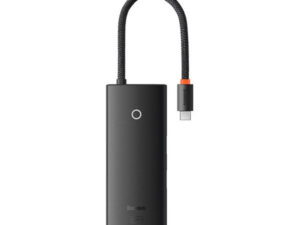 Baseus Lite Series 6 az 1-ben Hub USB-C-2x USB-A 3.0+USB-C+HDMI+SD/TF, fekete
