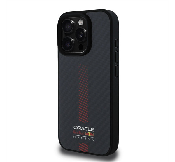 Red Bull Powerbar iPhone 16 Pro Max Carbon MagSafe tok, fekete