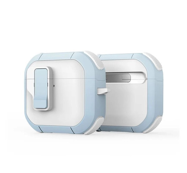 Dux Ducis PECP AirPods 4 műanyag/szilikon tok, fehér-kék