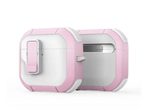 Dux Ducis PECP AirPods 4 műanyag/szilikon tok, fehér-rózsaszín