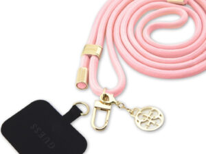Guess Crossbody Strap Cord 4G Charm univerzális pánt, Arany/Rózsaszín