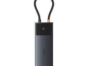 Baseus Adapter Hub 10 az 1-ben USB-C - 2xHDMI, 3xUSB-A, USB-C, RJ45, SD/TF, PD, fekete