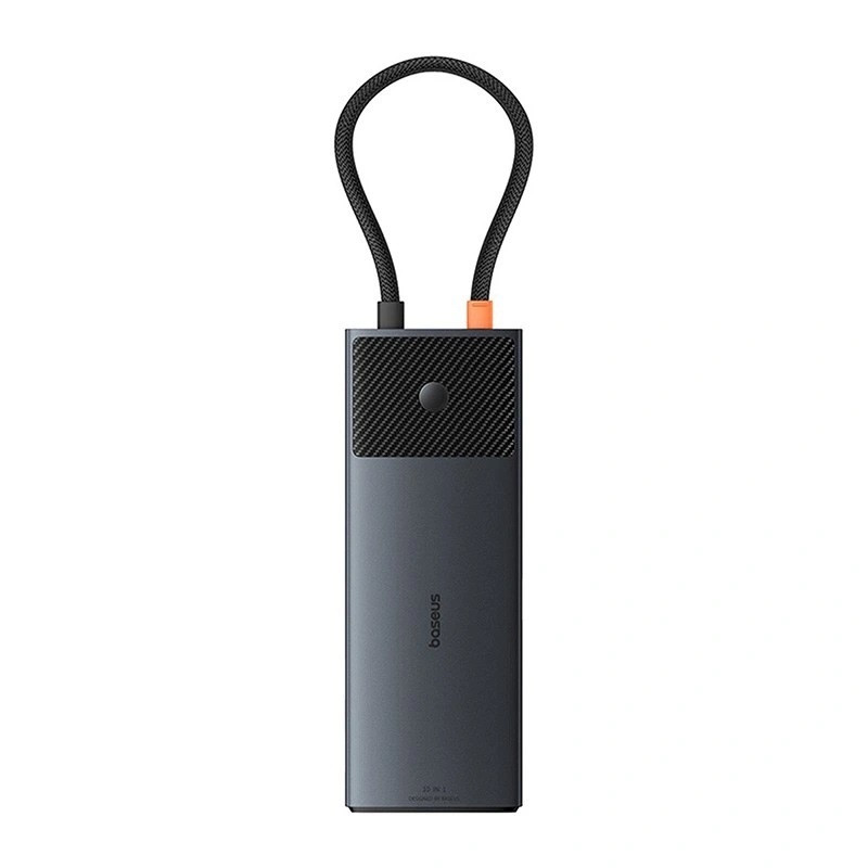 Baseus Adapter Hub 10 az 1-ben USB-C - 2xHDMI, 3xUSB-A, USB-C, RJ45, SD/TF, PD, fekete