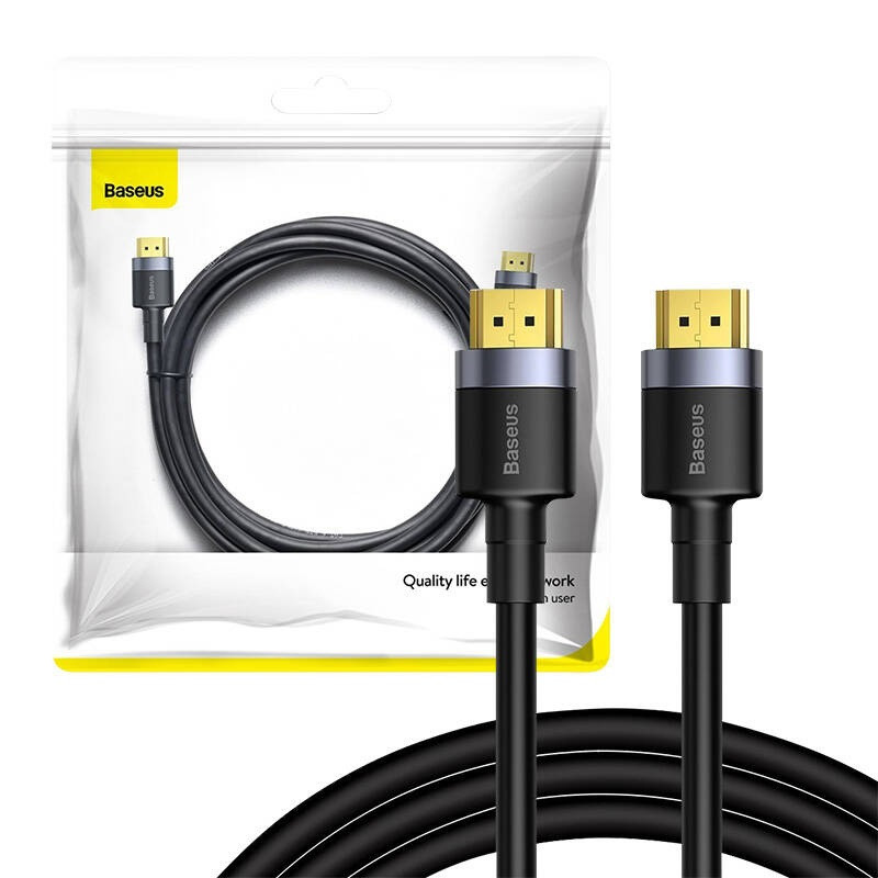 Baseus Cafule HDMI 2.0 kábel, 4K, 3D, 3 m, fekete-szürke