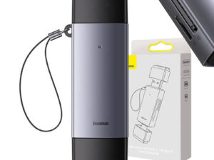 Baseus Lite Series SD/TF memóriakártya olvasó, USB-A + USB-C, szürke