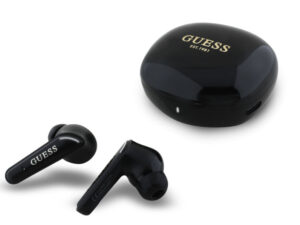 Guess Glossy Classic Logo vezeték nélküli TWS fülhallgató, fekete