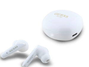 Guess Glossy Classic Logo vezeték nélküli TWS fülhallgató, fehér