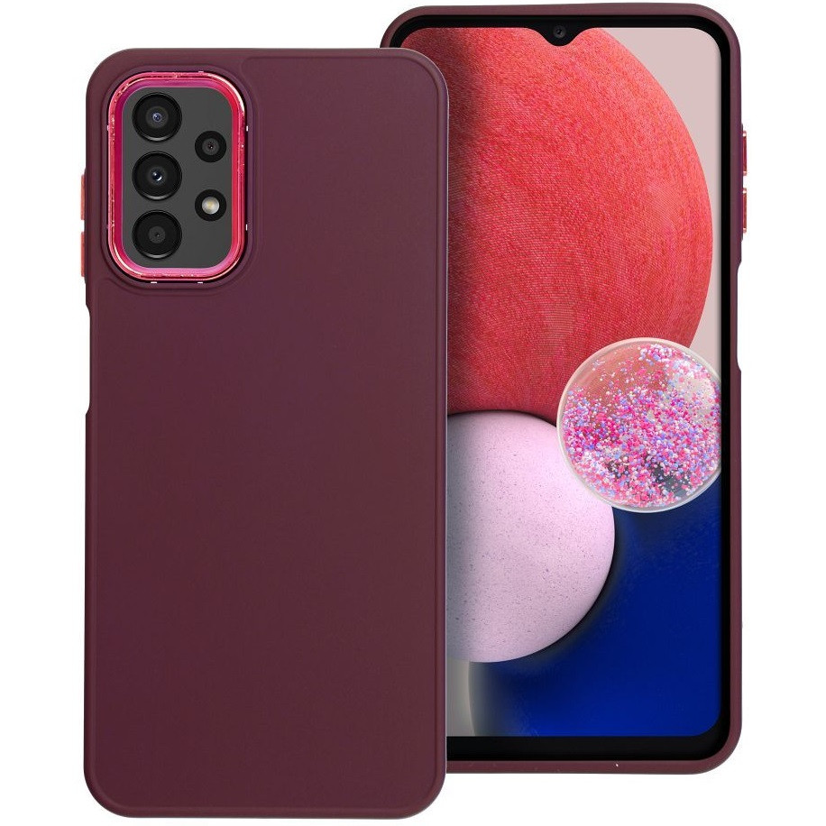 Frame Xiaomi Redmi Note 14 Pro 4G közepesen ütésálló tok kameravédő kerettel, lila