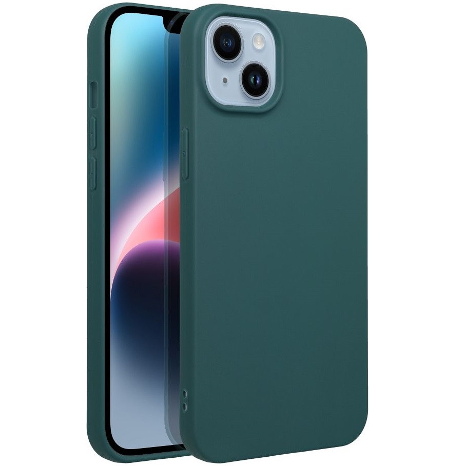 Matt szilikon Xiaomi Redmi Note 14 Pro 4G tok, sötétzöld