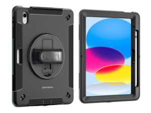 4smarts Rugged Apple iPad 10.9 2022 / iPad 11 2025 közepesen ütésálló tok kitámasztóval, fekete