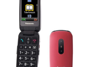 Panasonic KX-TU446EXR nyomógombos telefon, piros - fekete