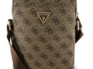 Guess PU 4G Triangle Logo kis táska, 8", barna