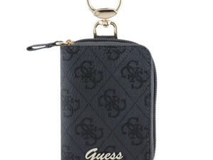 Guess PU 4G Script Logo kulcs / kártyatartó táska, fekete